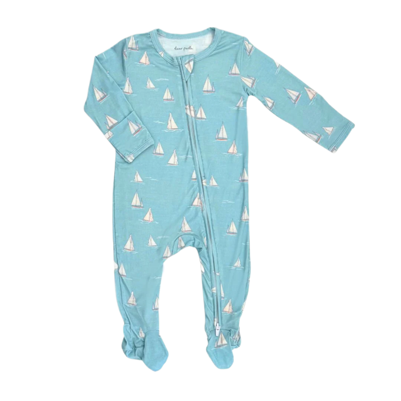 Dear Perli Dear Perli Smooth Sailing Zippered Footie