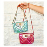 Carrying Kind Carrying Kind Paige Metallic Aqua Purse