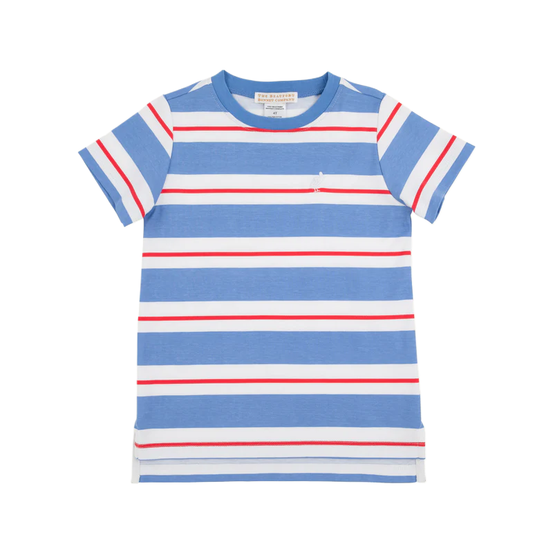 The Beaufort Bonnet Company TBBC Carter Crewneck - BB/RR/WAW Stripe
