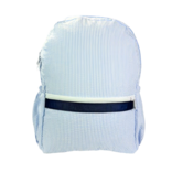 Mint Mint Seersucker Medium Backpack w/ Pockets - Skipper