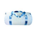 Mint Mint Wipe Clean Medium Duffel - Baby Blue Preppy Stripe