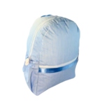 Mint Mint Wipe Clean Medium Backpack w/ Pockets - Baby Blue Preppy Stripe