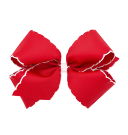 Wee Ones Wee Ones King Red w/ White Moonstitch Bow