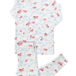 The Uptown Baby The Uptown Baby Airplane Pajama Set