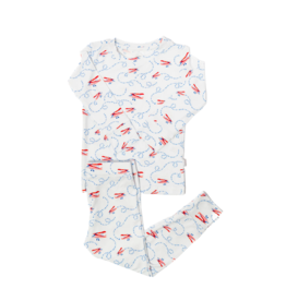 The Uptown Baby The Uptown Baby Airplane Pajama Set