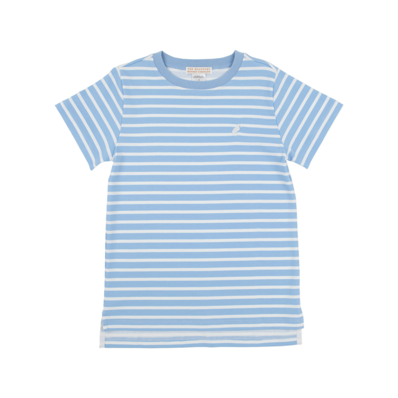 The Beaufort Bonnet Company TBBC Carter Crewneck - Sarasota Sky Stripe
