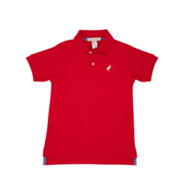 The Beaufort Bonnet Company TBBC Prim & Proper Polo - Richmond Red/White