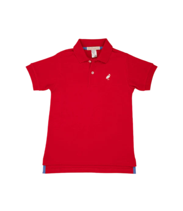 The Beaufort Bonnet Company TBBC Prim & Proper Polo - Richmond Red/White