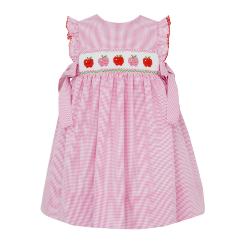 Petit Bebe Petit Bebe Pink & Red Apples Dress