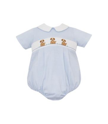 Petit Bebe Petit Bebe Puppies Blue Collared Bubble