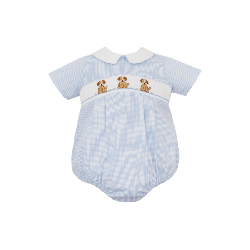 Petit Bebe Petit Bebe Puppies Blue Collared Bubble