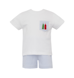 Petit Bebe Petit Bebe Crayons Stripe Short Set