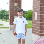 Trotter Street Kids Trotter Street Kids Apple Print Polo Short Set