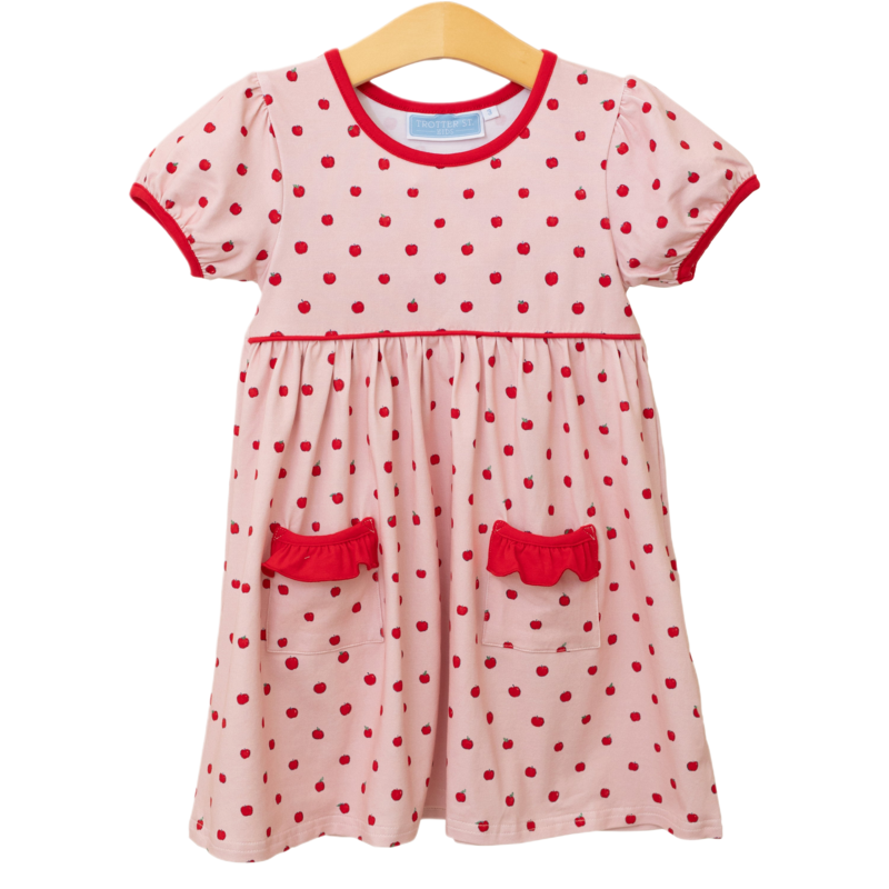 Trotter Street Kids Trotter Street Kids Apple Print Dress
