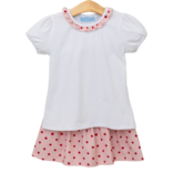 Trotter Street Kids Trotter Street Kids Apple Print Skort Set