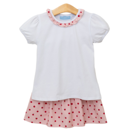 Trotter Street Kids Trotter Street Kids Apple Print Skort Set