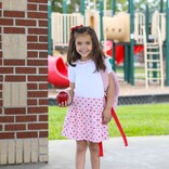 Trotter Street Kids Trotter Street Kids Apple Print Skort Set