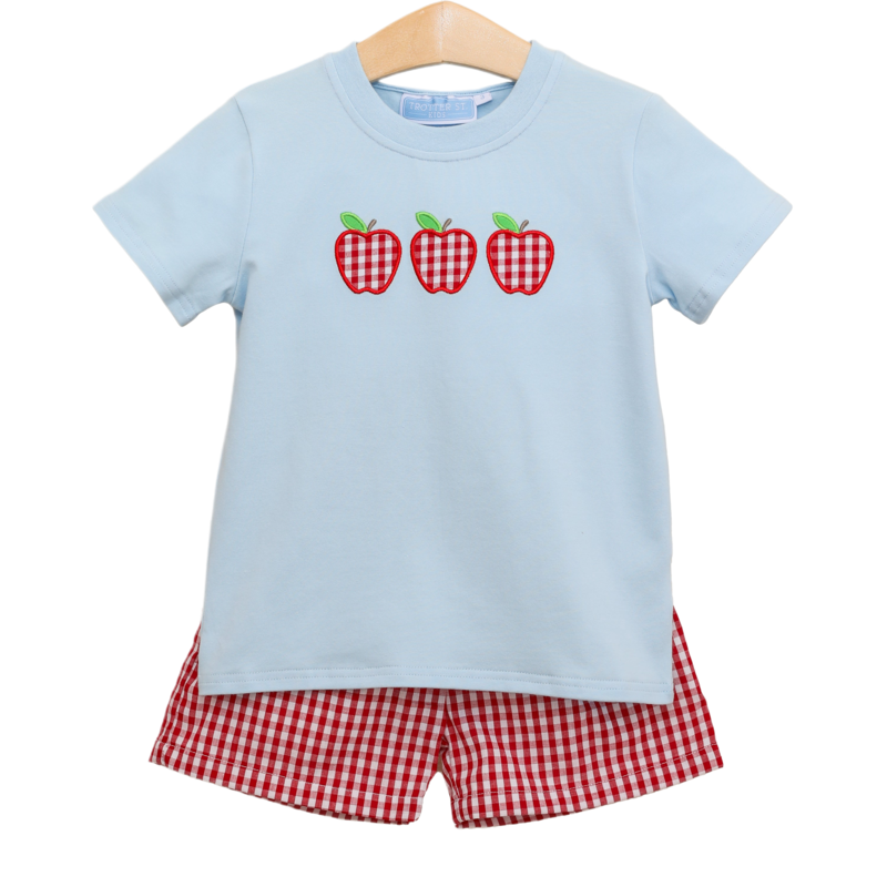 Trotter Street Kids Trotter Street Kids Apple Trio Short Set