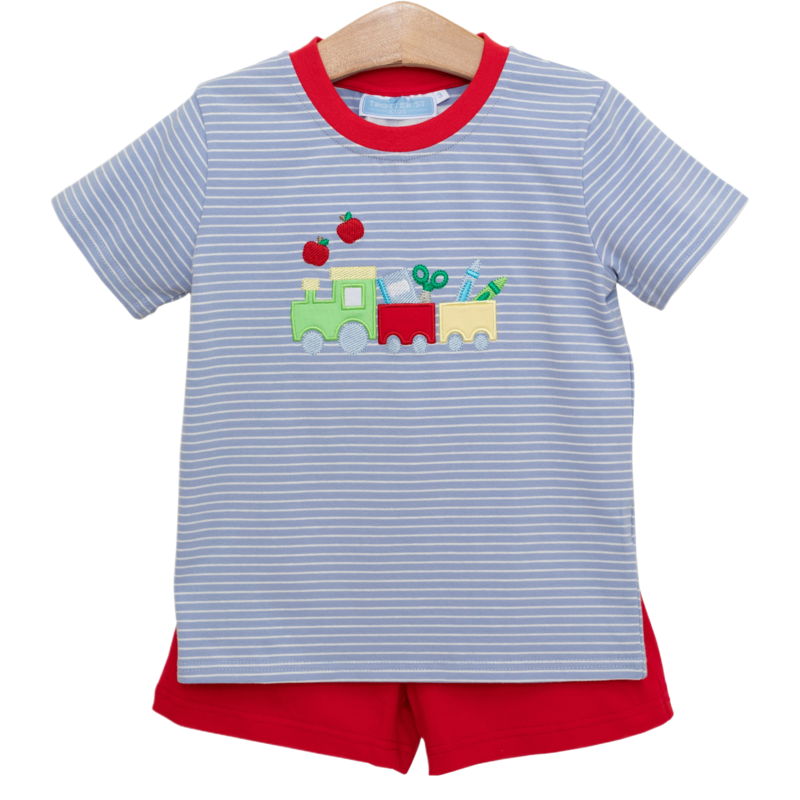 Trotter Street Kids Trotter Street Kids School Supplies Train Short Set