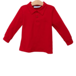 Trotter Street Kids Trotter Street Kids Long Sleeve Polo - Red