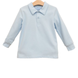 Trotter Street Kids Trotter Street Kids Long Sleeve Polo - Light Blue