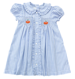 James & Lottie James & Lottie Pumpkins Margaret Smocked Dress