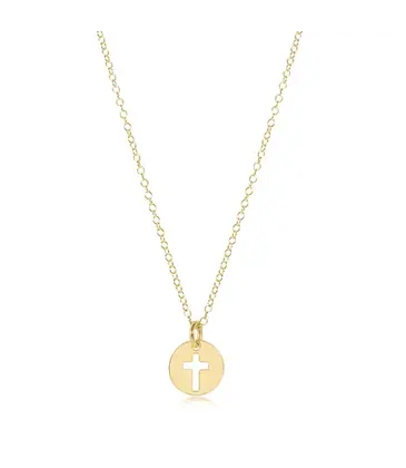 enewton enewton egirl 14" Necklace Gold - Blessed Small Gold Disc