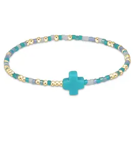 enewton enewton egirl Hope Unwritten Signature Cross Bracelet - Man, I Teal Like a Woman