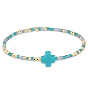 enewton enewton egirl Hope Unwritten Signature Cross Bracelet - Man, I Teal Like a Woman
