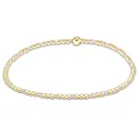 enewton enewton egirl Hope Sincerity Pattern 2mm Bead Bracelet - White