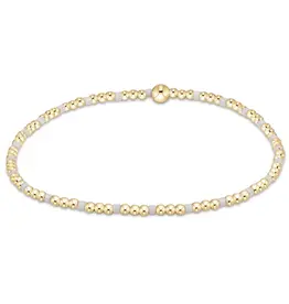 enewton enewton egirl Hope Sincerity Pattern 2mm Bead Bracelet - White