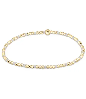 enewton enewton egirl Hope Sincerity Pattern 2mm Bead Bracelet - White