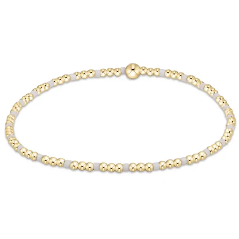 enewton enewton egirl Hope Sincerity Pattern 2mm Bead Bracelet - White