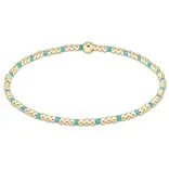 enewton enewton egirl Hope Sincerity Pattern 2mm Bead Bracelet - Turquoise