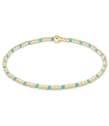 enewton enewton egirl Hope Sincerity Pattern 2mm Bead Bracelet - Turquoise