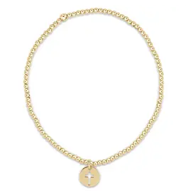 enewton enewton egirl Classic Gold 2mm Bead Bracelet - Blessed Small Gold Disc