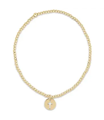 enewton enewton egirl Classic Gold 2mm Bead Bracelet - Blessed Small Gold Disc