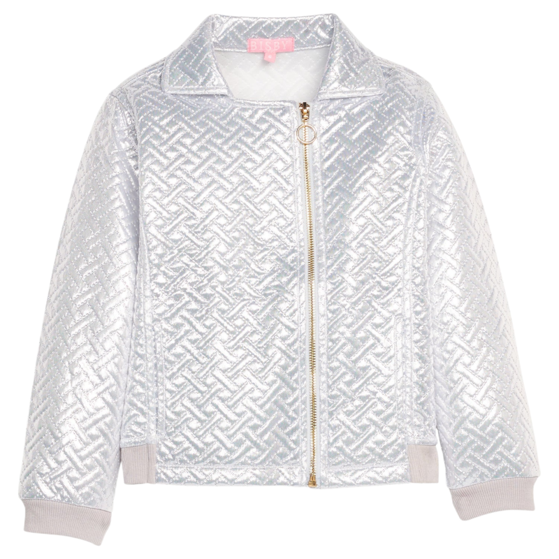 Bisby Bisby Silver Quilted Moto Jacket