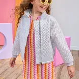 Bisby Bisby Silver Quilted Moto Jacket