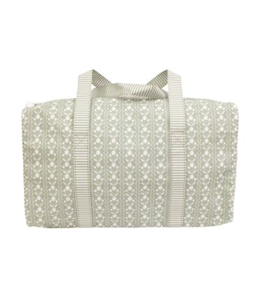 Apple of My Isla Apple of My Isla The Duffle Bag - Sage Floral