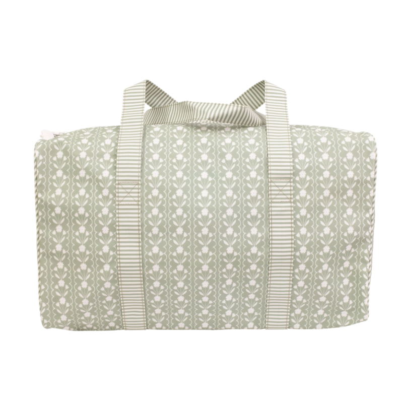 Apple of My Isla Apple of My Isla The Duffle Bag - Sage Floral
