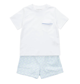 Lila + Hayes Lila + Hayes Hudson Short Set - School Plaid Blue