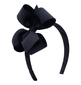 Wee Ones Wee Ones Medium Light Navy Bow on Headband