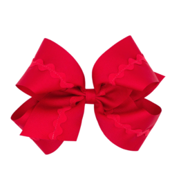 Wee Ones Wee Ones King Red Ric-Rac Trim Bow