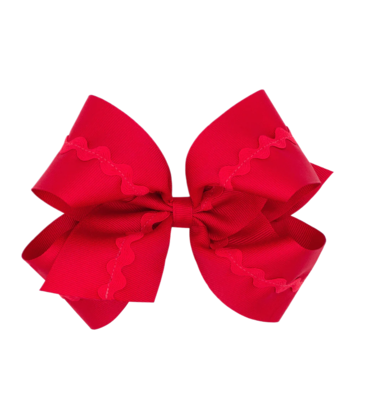 Wee Ones Wee Ones King Red Ric-Rac Trim Bow
