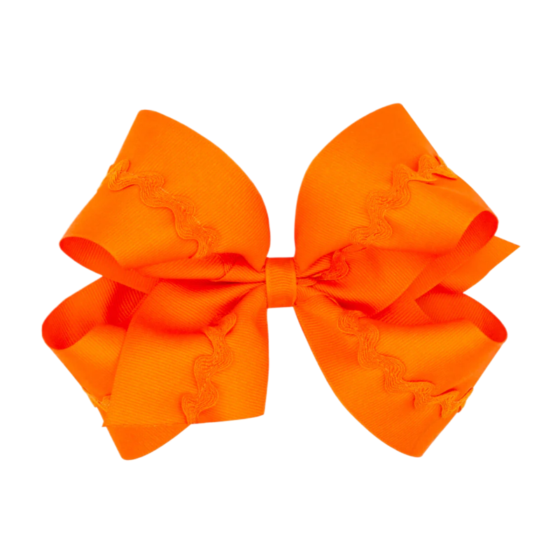 Wee Ones Wee Ones King Orange Ric-Rac Trim Bow