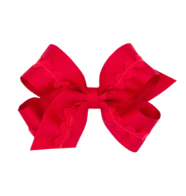 Wee Ones Wee Ones Medium Red Ric-Rac Trim Bow