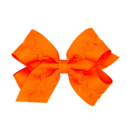 Wee Ones Wee Ones Medium Orange Ric-Rac Trim Bow
