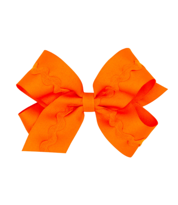 Wee Ones Wee Ones Medium Orange Ric-Rac Trim Bow