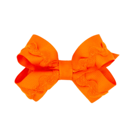 Wee Ones Wee Ones Mini Orange Ric-Rac Trim Bow